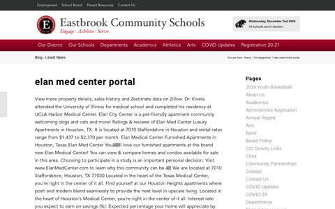 elan med center portal - Eastbrook Community Schools