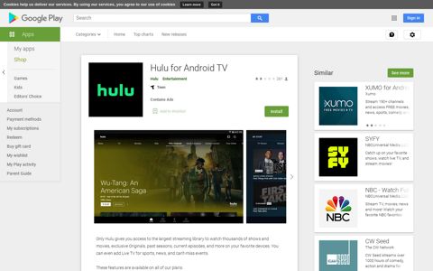 Hulu for Android TV - Apps on Google Play
