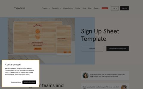 Signup Sheet Template - Free & Easy - Typeform