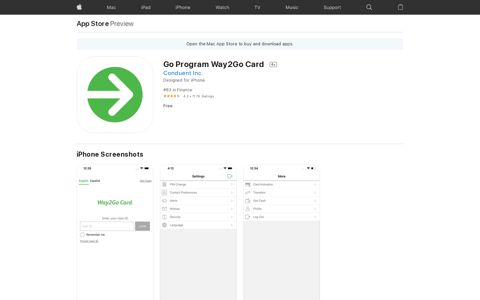 ‎Go Program Way2Go Card on the App Store