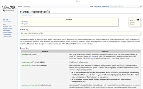 Manual:IP/Hotspot/Profile - MikroTik Wiki