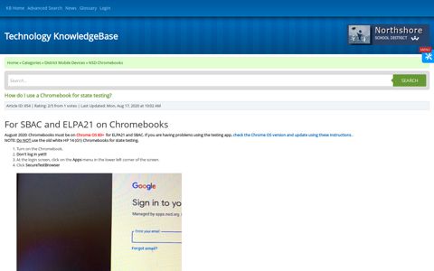 How do I use a Chromebook for state testing?