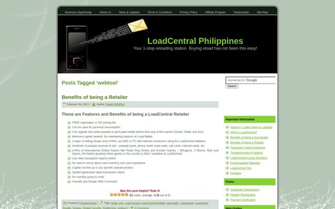 webtool | LoadCentral Philippines