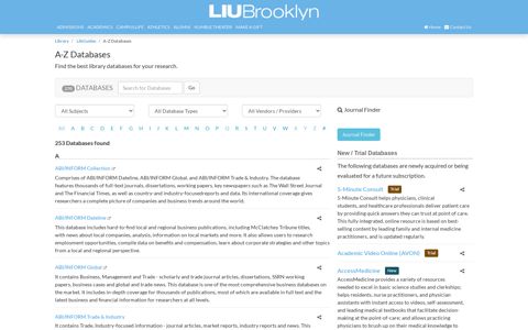 AZ Databases - Library Guides - LibGuides