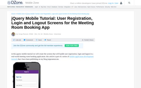 jQuery Mobile Tutorial: User Registration, Login and Logout ...