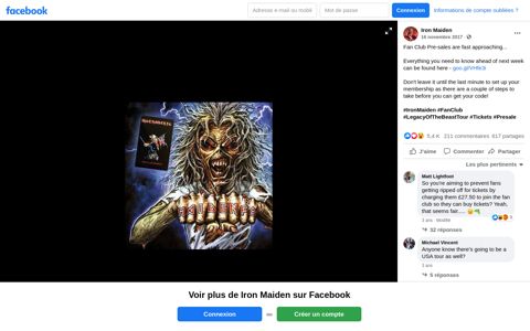 Iron Maiden - Facebook