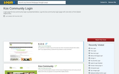 Kos Community Login - Loginii.com