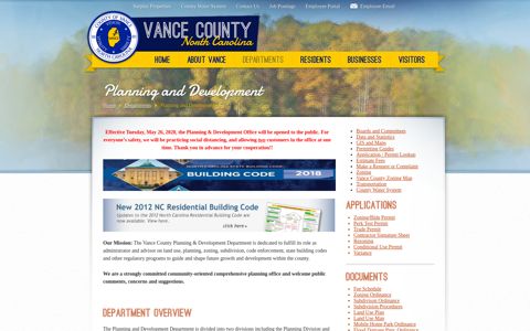 Vance County Planning and Development | Vance County NC