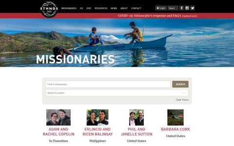 Find a Missionary - Ethnos360