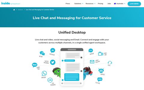 Live Chat and Messaging for Customer Service by INSIDE