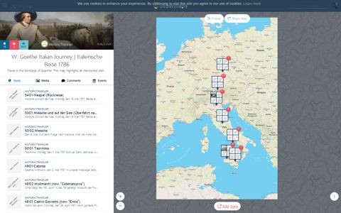W. Goethe Italian Journey | Italienische Reise 1786 - MAP ...