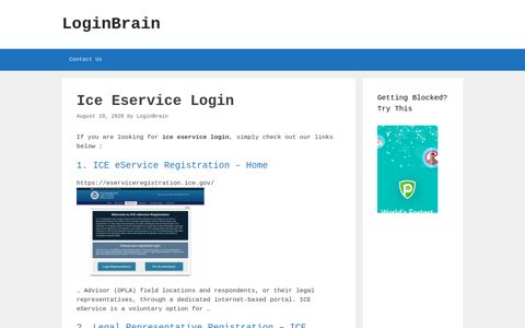 Ice Eservice - Ice Eservice Registration - Home - LoginBrain