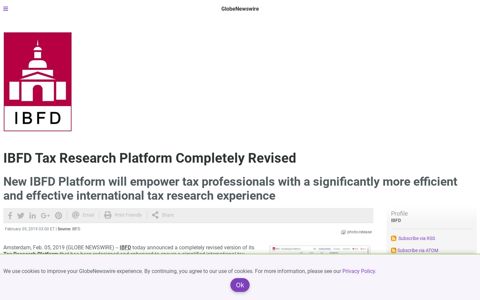 IBFD Tax Research Platform Completely Revised