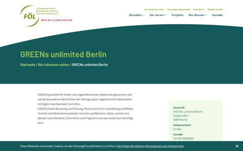 GREENs unlimited Berlin / Fördergemeinschaft Ökologischer ...
