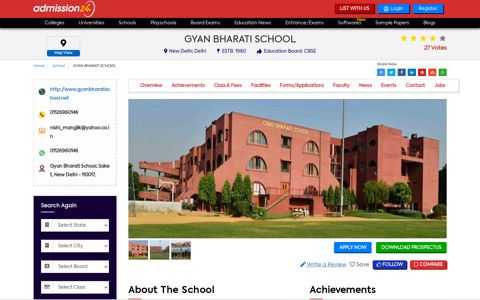 GYAN BHARATI SCHOOL, New Delhi- Fees, Reviews and ...