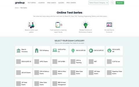 Free Mock Test | Online Test Series, Practice Sets ... - Gradeup