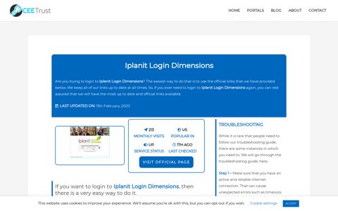 Iplanit Login Dimensions - Find Official Portal - CEE Trust