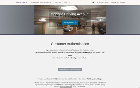 University of Wisconsin-Milwaukee - Customer Authentication