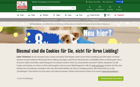 Tierbedarf & Tiernahrung im Online-Shop | FRESSNAPF
