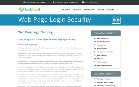 Web Page Login Security: Password Protect Web ... - Locklizard