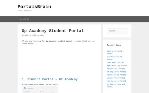 Gp Academy Student - Student Portal - Gp Academy