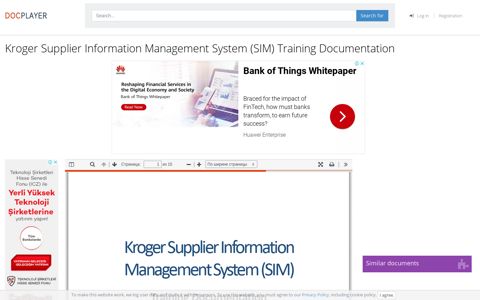 Kroger Supplier Information Management System (SIM ...