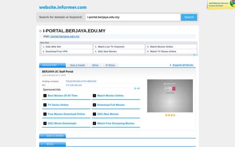 i-portal.berjaya.edu.my at WI. BERJAYA UC Staff Portal