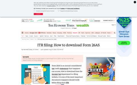 ITR filing: How to download Form 26AS - The Economic Times