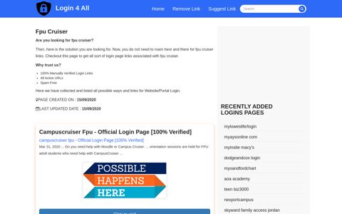 fpu cruiser - Official Login Page [100% Verified] - Login 4 All