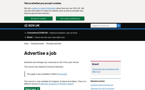 Advertise a job - GOV.UK