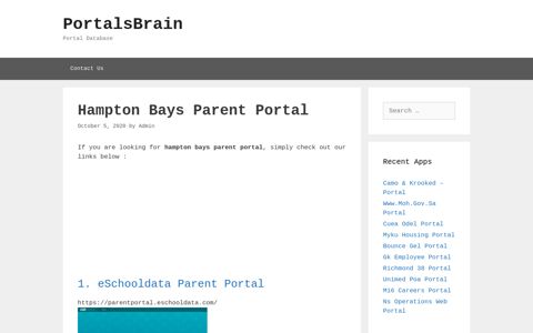 Hampton Bays Parent - Eschooldata Parent Portal
