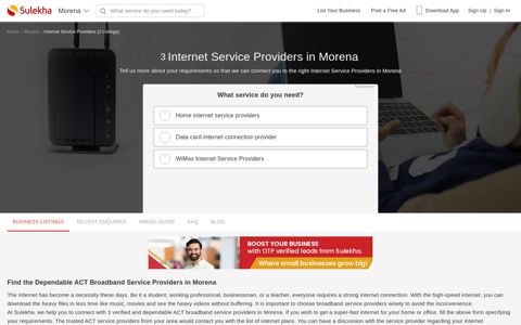 Top 10 Internet Service Providers in Morena | Sulekha