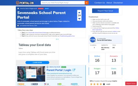 Sevenoaks School Parent Portal