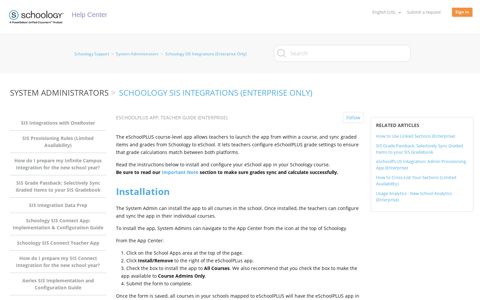 eSchoolPLUS App: Teacher Guide (Enterprise) – Schoology ...