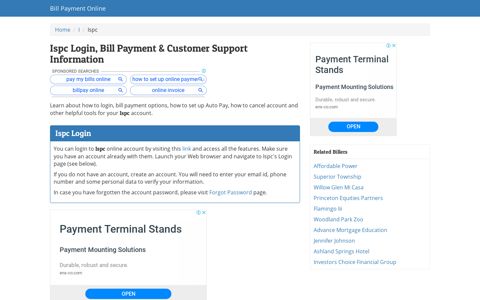 Ispc Login, Bill Payment & Customer Support Information