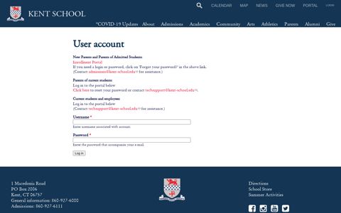 Login - Kent School