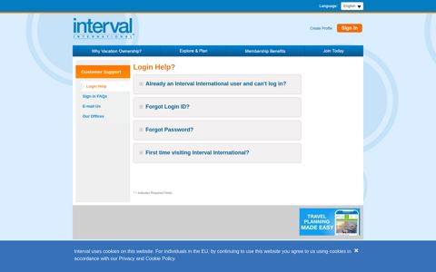 Login Help - Interval International