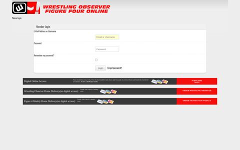 Please login - Wrestling Observer