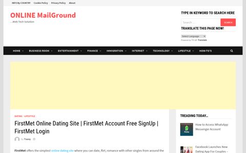 FirstMet Online Dating Site | FirstMet Account Free SignUp ...
