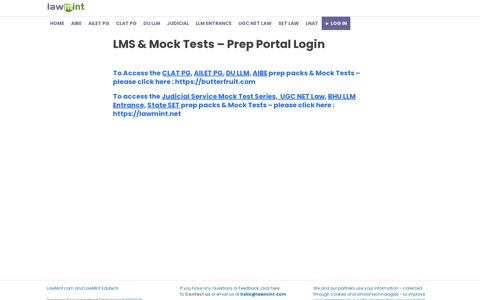 LMS & Mock Tests - Prep Portal Login - LawMint