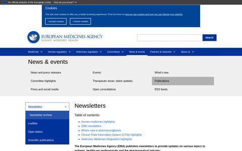Newsletters | European Medicines Agency