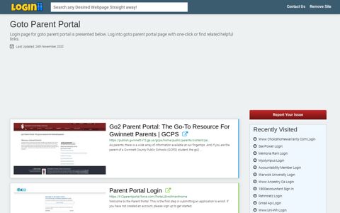 Goto Parent Portal - Loginii.com