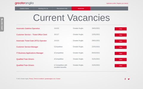 Vacancies - Greater Anglia