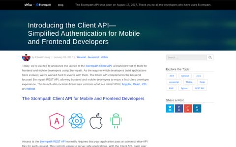 Introducing the Client API—Simplified Authentication for ...