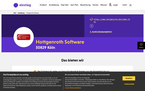 Hottgenroth Software Köln - Einstieg
