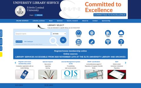 ELTE EKSZ | University Library Service of ELTE