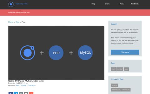 Integrating PHP and MySQL with Ionic Apps - Mastering Ionic