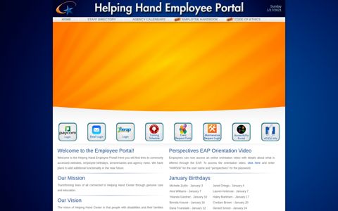 Helping Hand Employee Portal