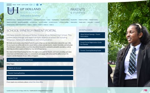 School Synergy Parent Portal - Up Holland