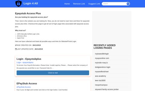 epaystub access plus - Official Login Page [100% Verified]